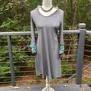 Patterned long sleeve Boho Dress